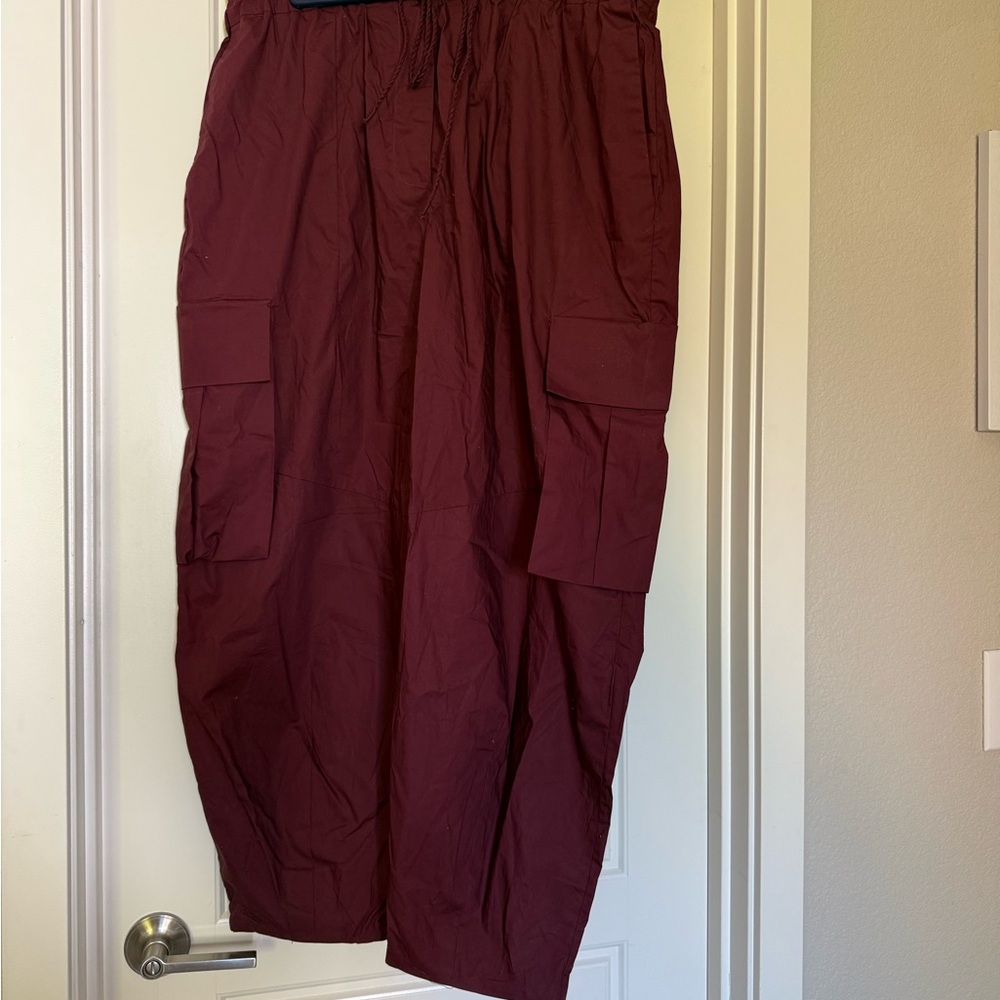 NWT FARM Rio Burgundy Cargo Pants